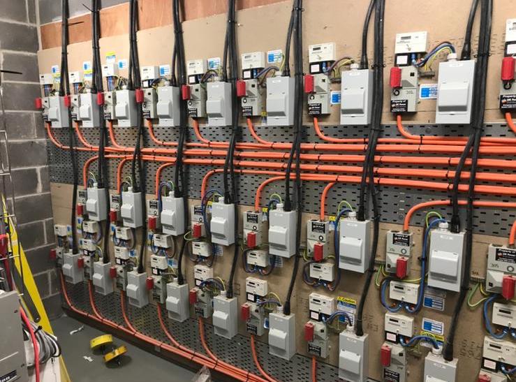 Several electric meters