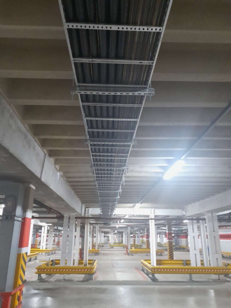 An indoor car park
