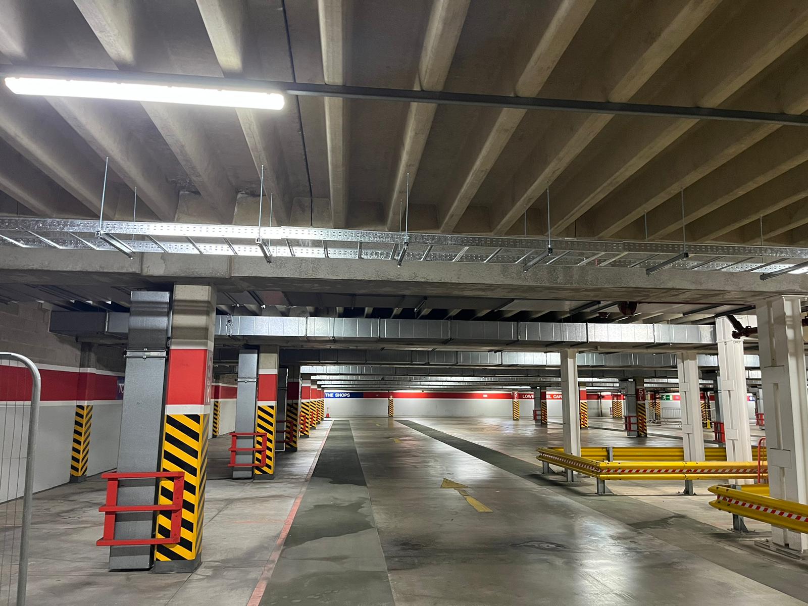 An indoor car park